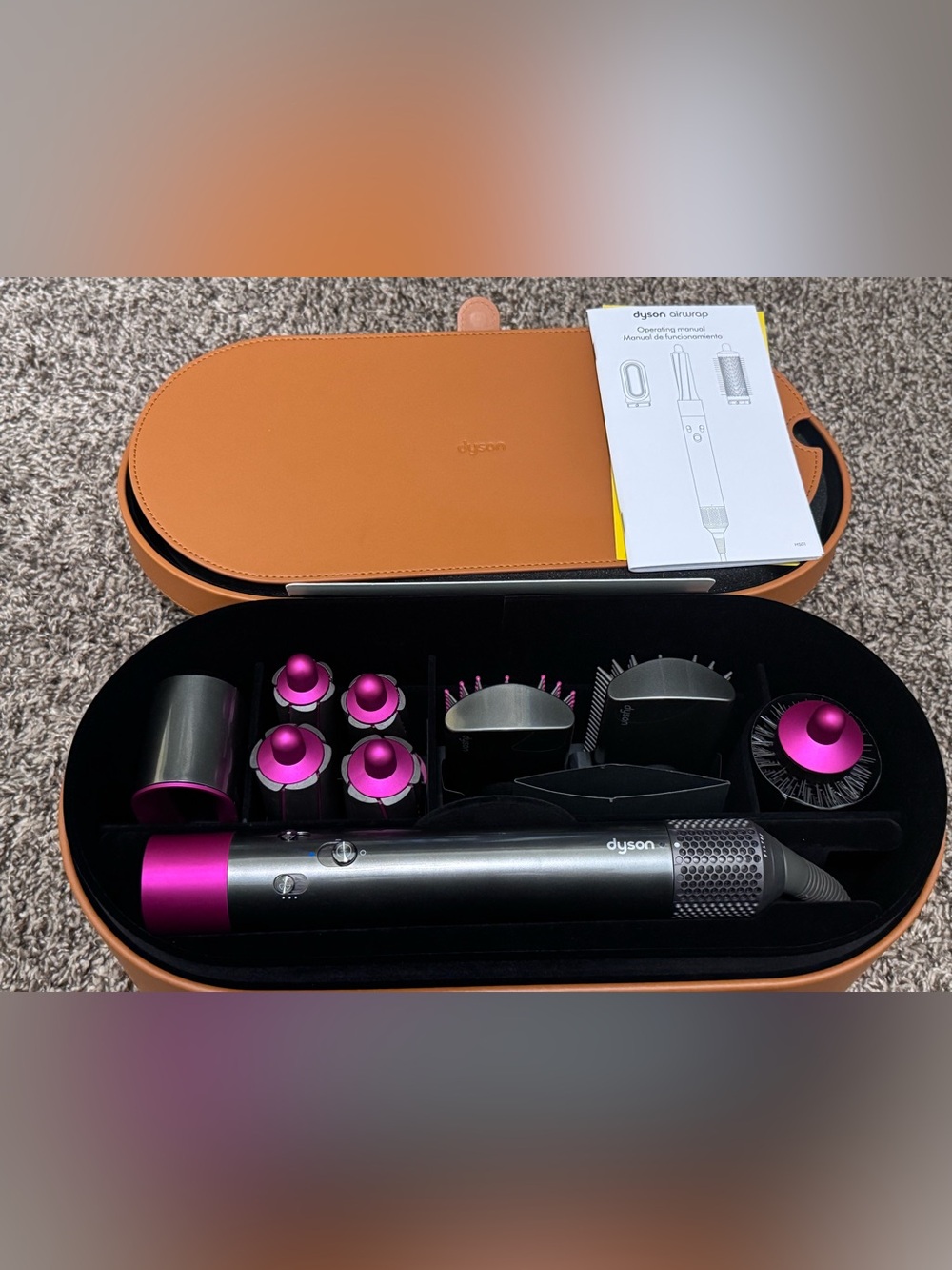 Dyson Airwrap Complete Styler Set - Fuchsia/Nickel. Like New!